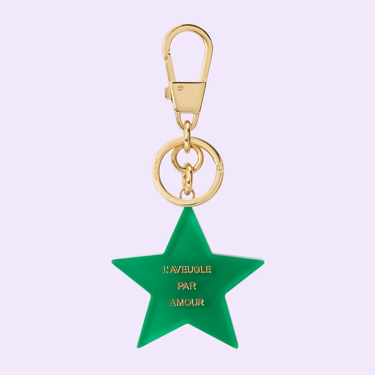 728226.JCFUG.8769.002.100.0000.Light Gucci bee star shaped keychain